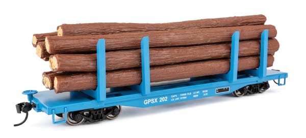 Walthers HO Scale Model Train 45-Foot Logging Flatcar - GP Georgia Pacific #215 for Railroad Enthusiasts (Product Number 910 - 50917)
