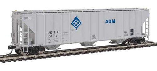 HO Scale Walthers Proto 55' Evans 4780 Gray Covered Hopper ADM UELX #10019