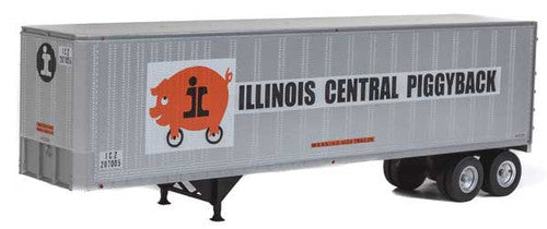 Walthers HO Scale SceneMaster Assembled 40' Trailmobile Trailer Two - Pack for Illinois Central Railroad Model