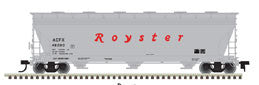 ATLAS 20004802 ACF 4650 HO Scale Gray & Red Centerflow Covered Hopper Royster ACFX #48088