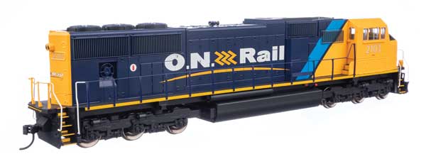 Walthers Mainline EMD SD75I Locomotive Model in HO Scale - Ontario Northland #2103 with DCC & Sound Feature (Blue, Yellow, Black Color Scheme)