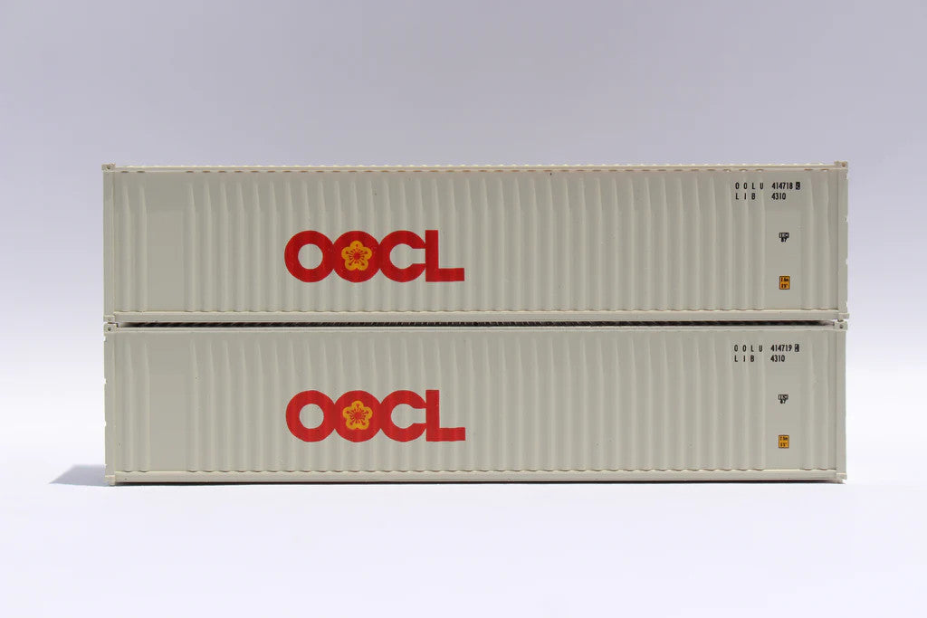 JTC N Scale 40' OOCL Large Logo Standard Height Panel Side Containers
