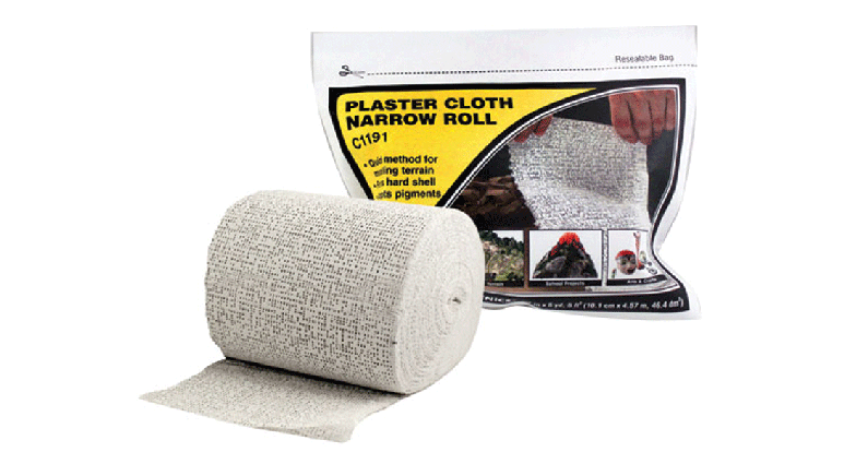 Woodland Scenics 1191 Plaster Cloth for Modeling - Narrow Roll with Dimensions of 4 x 15 Feet (5 Square Feet) or 10.1cm x 4.6m (464 Square Centimeters) for A Scale