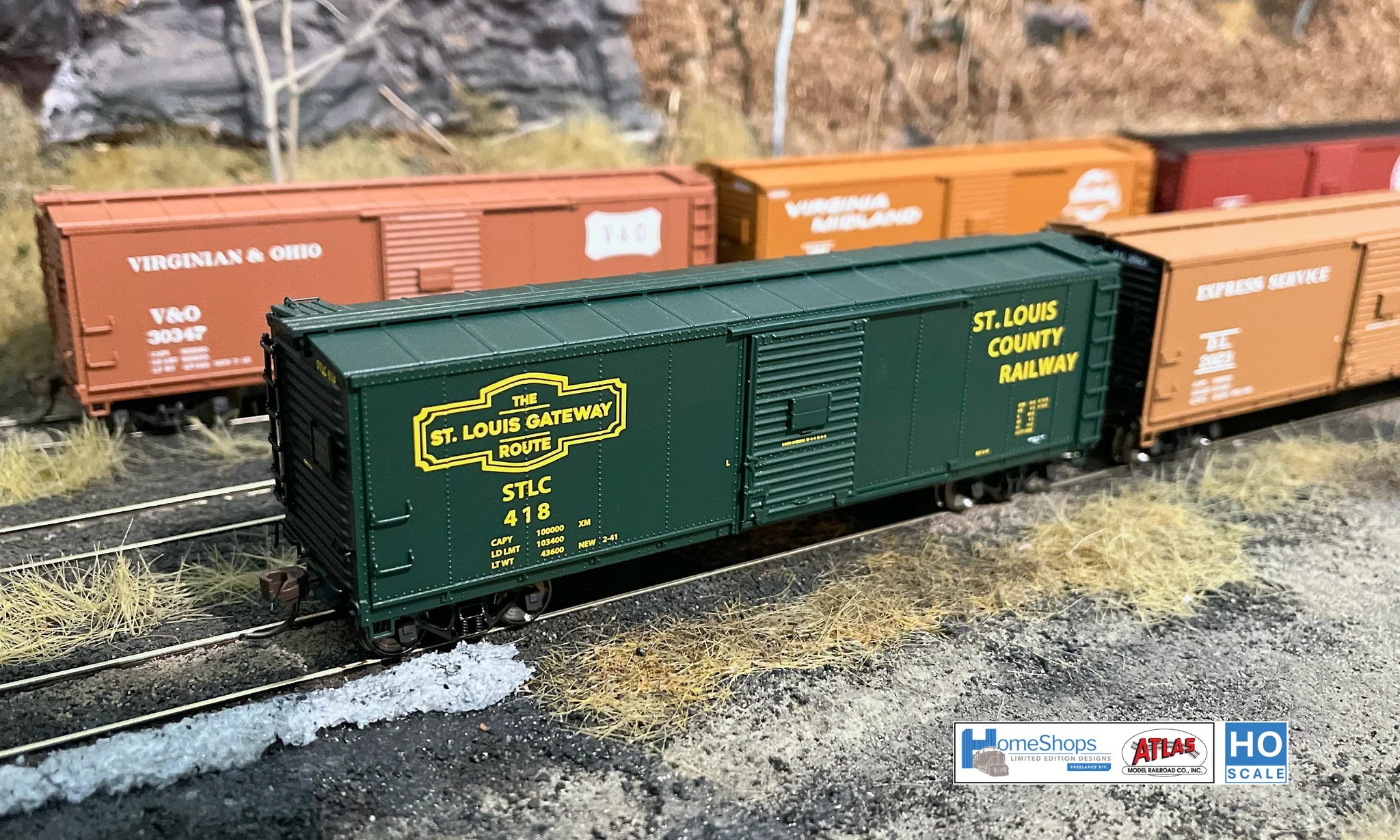 HO Scale Atlas USRA Rebuilt 40' Steel Box Car - St Louis County Railway #443