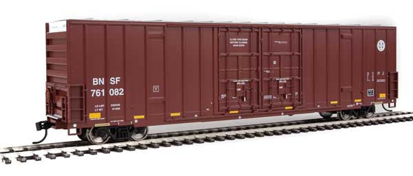 HO Scale Walthers 910-2982 BNSF #761082 60' High Cube Plate F Boxcar