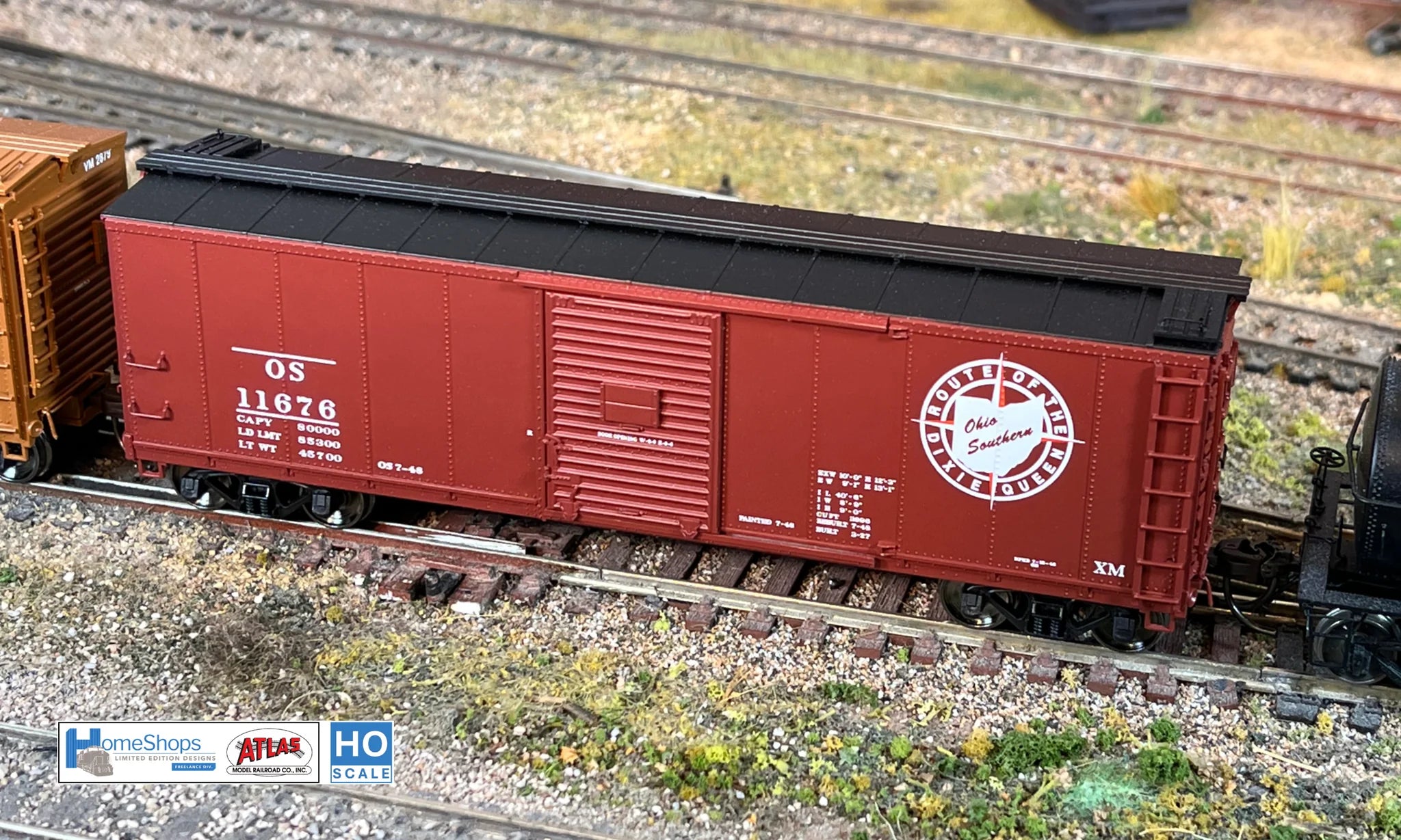 HomeShops HFB - 038 - 003 Limited Edition HO Scale Model Railroad Atlas USRA Rebuilt Steel 40 - foot Box Car for Ohio Southern #11676