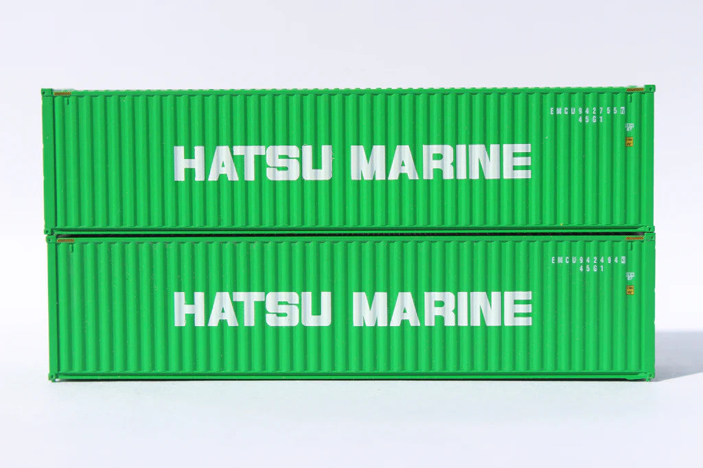 JTC N Scale 40' HIGH CUBE Hatsu Marine Containers with Magnetic System