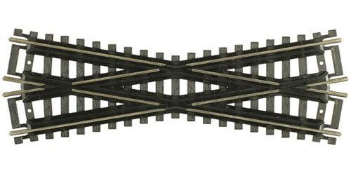 171 ATLAS 19 - Degree Railroad Crossing Model with 6 Feet (15.2cm) Length, Black Ties, Code 100 HO Scale for Model Train Enthusiasts