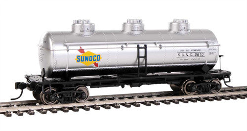 Walthers 1142 Three - Dome Tank Car for SUNX - SUNOCO #2610 in HO Scale Model Railroad Collectible