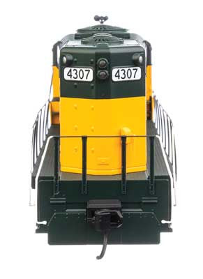 Walthers HO Scale EMD GP9 Phase II C&NW #4307 DCC & Sound (Green, Yellow)
