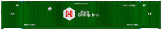 ATLAS N Scale Set #1: 53' Containers (3 Pack) HUB Norfolk Southern Part #150 - 50003986