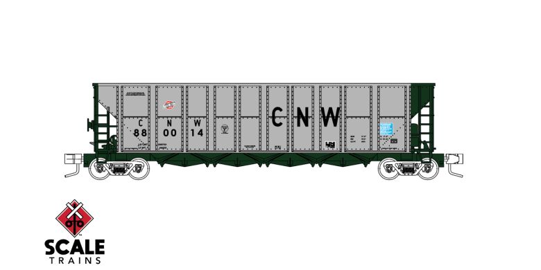 Fox Valley Models N Scale FVM 10066 C&NW Trinity RD-4 Coal Hopper #880001
