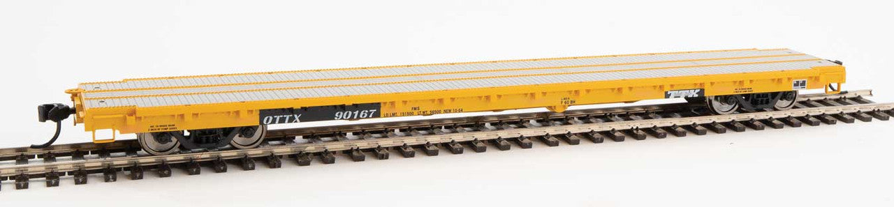 Walthers HO Scale 60' Pullman - Standard Flatcar TTX OTTX #90167 for Farm Machinery Service