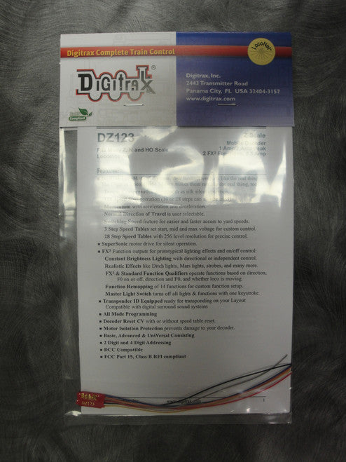 10-Pack Digitrax DZ123 Wired Mobile DCC Decoders, 1.0 Amp, All Scales