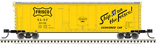 Atlas N Scale 50' GA RBL Plug-Door Boxcar St. Louis-San Francisco 6130 (Yellow, Black)