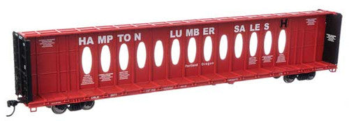 Walthers HO Scale 72' Centerbeam Flatcar with Standard Beam - Hampton Lumber CRLE #2577