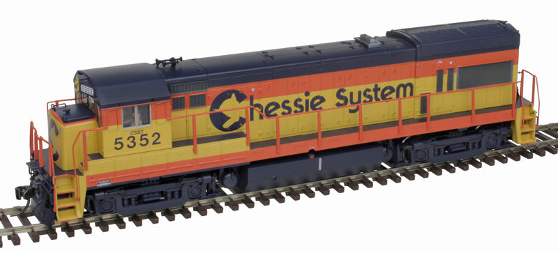 Atlas Gold HO Scale Model Train - GE U30B Locomotive CSX #5352 (Former Chessie, Yellow, Blue, Vermillion) with DCC & Sound Function