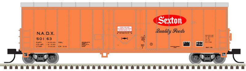 ATLAS 50005147 NACC 50-Foot Smoothside RBL Boxcar Model for N Scale Trains - NADX - Sexton Foods #50163