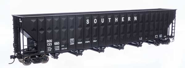 Walthers HO Scale Black 7000CF Wood Chip Hopper SOU Southern #133550