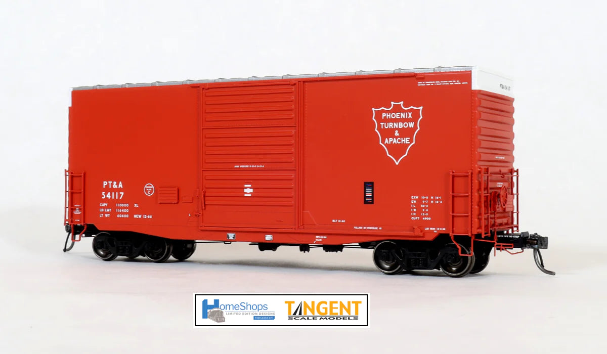 HomeShops HO Scale Model Train - Phoenix Turnbow & Apache #54117 PS 40' Mini Hy Cube Boxcar Collectible