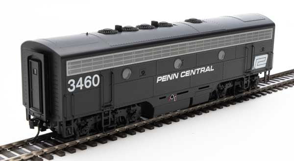 Walthers 19983 EMD F7 A/B Model Trains - PC - Penn Central #1650, #3460 in Black and White Colors - DCC & Sound HO Scale for Model Train Enthusiasts