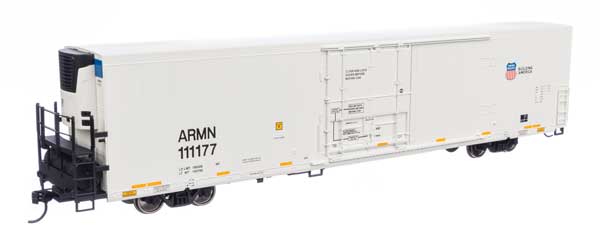 Walthers 910 - 4141 HO Scale 72' White UP Union Pacific Modern Refrigerator Boxcar #111177