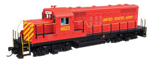 Walthers HO Scale EMD GP9 Phase II US Army #4623 (Red, Yellow) DCC & Sound