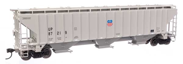 Walthers HO Scale 910-49057 Trinity 4750 3-Bay Covered Hopper UP #87219
