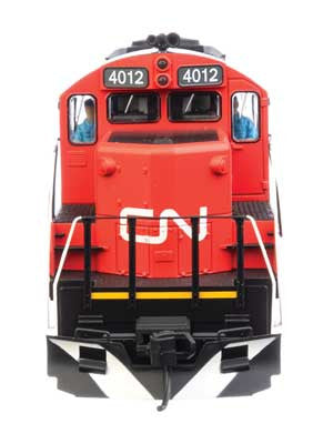Walthers HO Scale EMD GP9 Phase II Canadian National #4012 DCC & Sound (Black, Red, White Stripes)