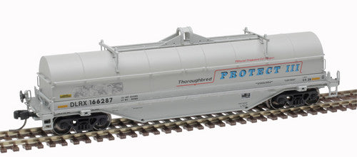Atlas N Scale 42' Coil Steel Car GE Railcar DLRX 166281 in Gray, Blue & Red