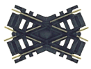 HO Scale Model Railroad 174 ATLAS 45-Degree Crossing with 3 Feet 7.6cm Black Ties Code 100