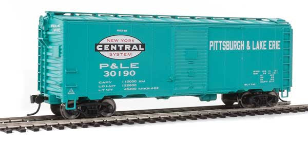 Walthers Mainline HO Scale Model Train 2722 40-Foot AAR Modified 1937 Boxcar of Pittsburgh & Lake Erie #30190 with Jade Green Color and NYC System Logo