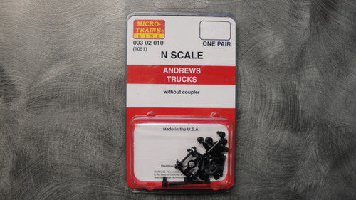 N Scale 00302010 Andrews Trucks (1051) without Couplers