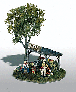 Woodland Scenics 109 Miniature Unpainted Metal Kit for HO Scale Model Railroad - Ernie's Fruit Stand