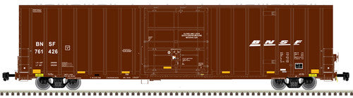 HO Scale Atlas 20005928 60-Foot Gunderson 7538 SD Boxcar BNSF #761493 in Boxcar Red and White with Wedge Logo