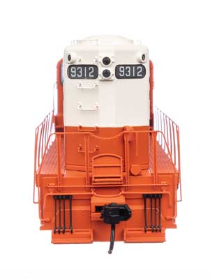 WalthersProto HO Scale Model Train - EMD GP9 IC Illinois Central #9312 with DCC & Sound in Orange, White, and Black Color Scheme
