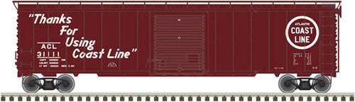 ATLAS 20003992 HO Scale Postwar 50' Single-Door Boxcar - Atlantic Coast Line #31470 (Red, Circle Logo)