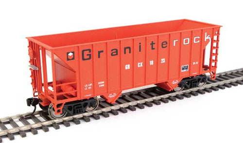 Walthers HO Scale Model Train 910 - 56608 34 - Foot 100 - Ton 2 - Bay Hopper for Granite Rock GRCX #1823