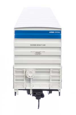 Walthers 910 - 4140 HO Scale 72 - Foot Modern Refrigerator Boxcar of UP Union Pacific ARMN #111114 in White Color with Low Reporting Mark, High Shield and Slogan