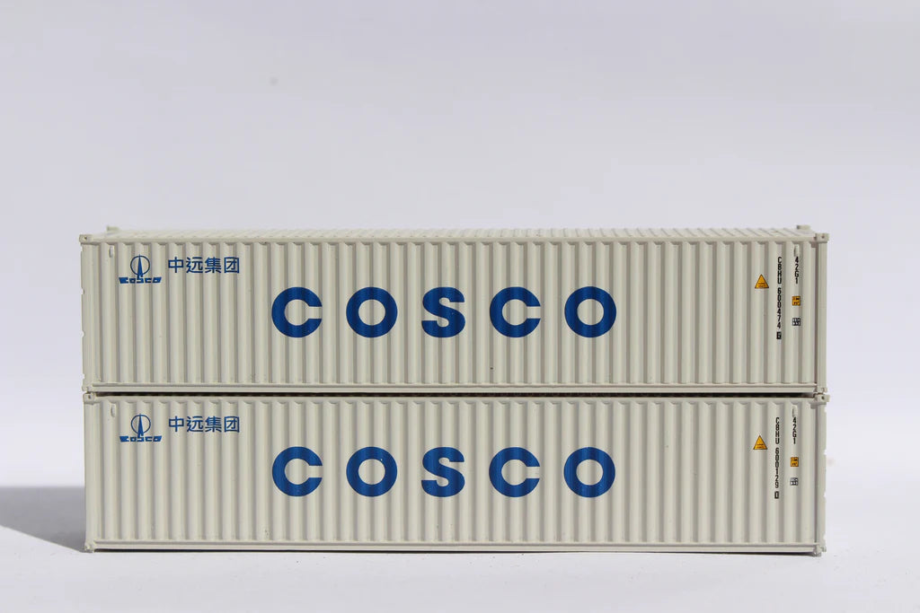 JTC Model Trains N Scale 405311 COSCO 40-Foot Standard Height 8-Feet-6-Inch Corrugated Side Steel Container for Model Railways