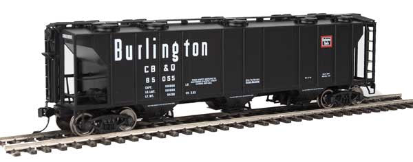 Walthers Mainline HO Scale 50' 3-Bay Covered Hopper CB&Q #85055