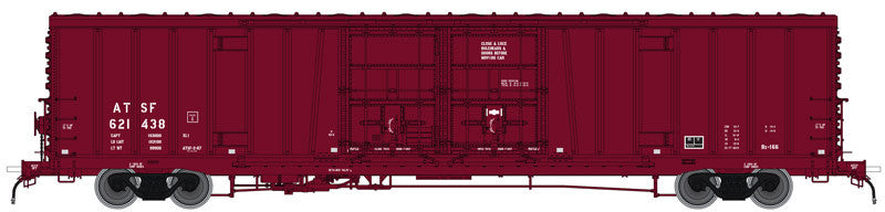 Atlas HO Scale Model Train BX - 166 Boxcar of Santa Fe ATSF, Plain Design without Logo, #621438, Model Number 150 - 20004948