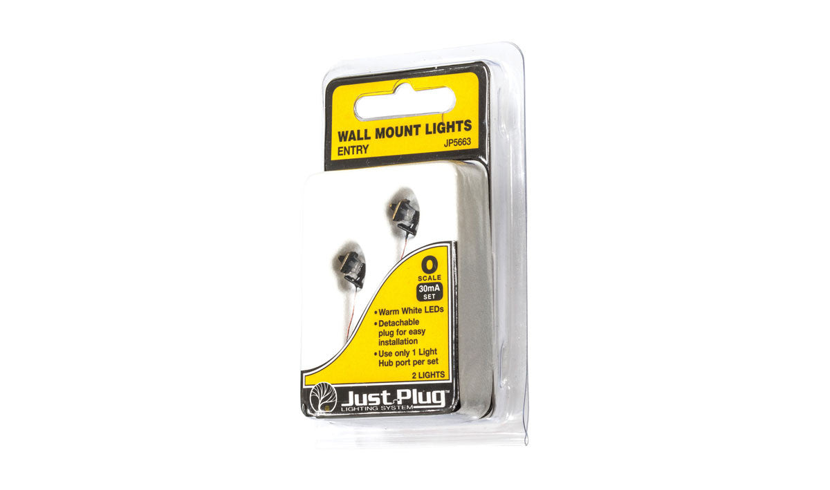 Woodland Scenics O Scale 5663 Wall Mount Entry Lights - Just Plug(TM) Package of Two, Part # 785 - 5663