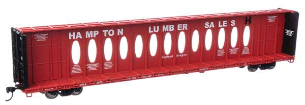 Walthers HO Scale 72' Centerbeam Flatcar with Standard Beam - Hampton Lumber CRLE #2577