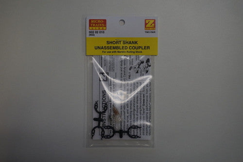 N Scale Micro Trains 00202010 Short Shank Couplers for Marklin Model Cars and Locomotives, 2 Pairs (902)