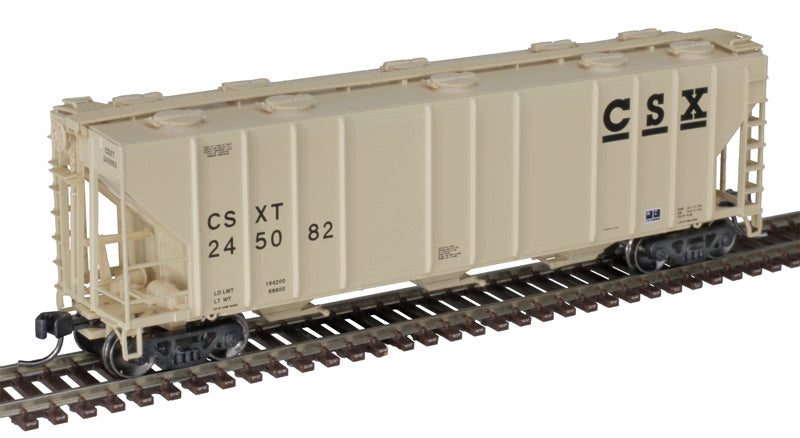 Atlas N Scale 50005741 PS4000 3 Bay Covered Hopper Model Train for CSX - CSXT #245082