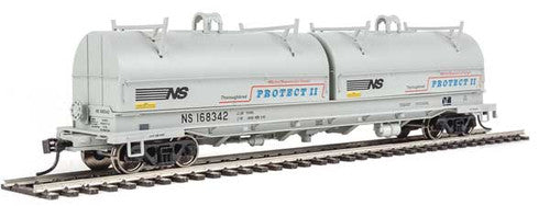 Walthers Proto HO Scale 50-Foot Evan Coil Car - Norfolk Southern #168342 with Round Hoods, Gray and Black Colors, and Protect II Markings for Model Railroads