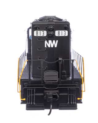 WalthersProto HO Scale EMD GP9 N&W Norfolk & Western #813 (Black, White) with DCC & Sound