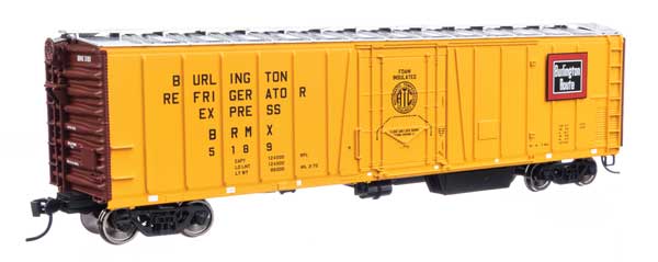 Walthers Mainline HO Scale 50-Foot AAR Mechanical Refrigerator Car - BRMX Chicago, Burlington & Quincy #5189 Model Train Accessory