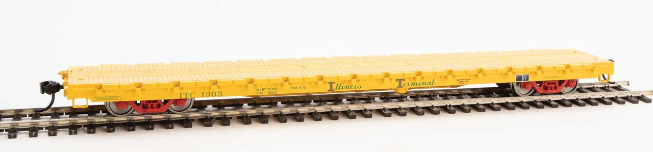 Walthers 910 - 5367 HO Scale 60' Illinois Terminal #1303 Pullman - Standard Flatcar
